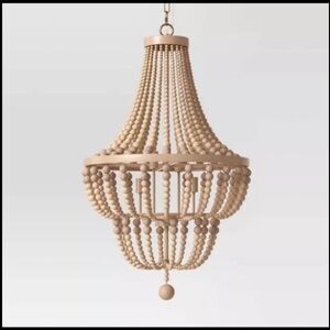 Target Opalhouse Beige Wood Bead Chandelier